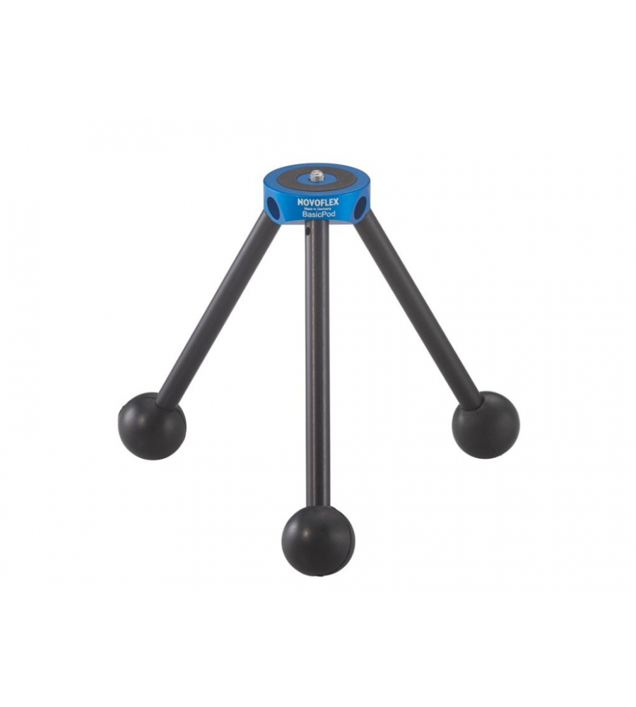 BasicPod blau, Tisch/Makro-Stativ mit 3 Mini-Makrobeinen 15cm