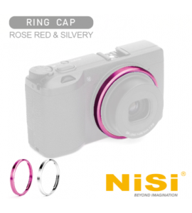 Ring Cap für RICOH GR IIIx - Rose Red & Silver