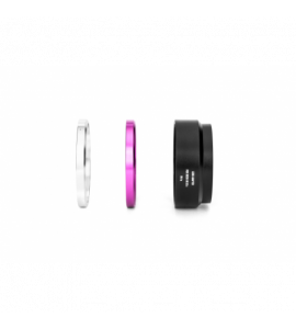 Ring Cap et adaptateur pour RICOH GR IIIx - Rose Red & Silver