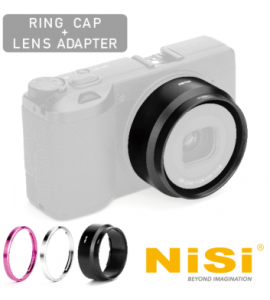 Ring Cap und Objektiv-Adapter für RICOH GR IIIx - Rose Red & Silver