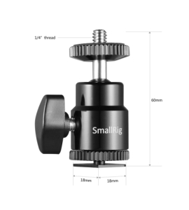 1/4" Camera Hot Shoe Mount with Additional 1/4" Screw (2 Stk)