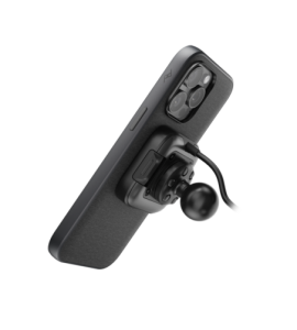 1" Motorcycle Locking & Charging Ball Adapter - Black