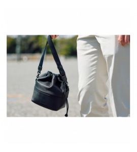 ACAM-CPL210 Camera Pouch Leather & Fabric - Black (L)