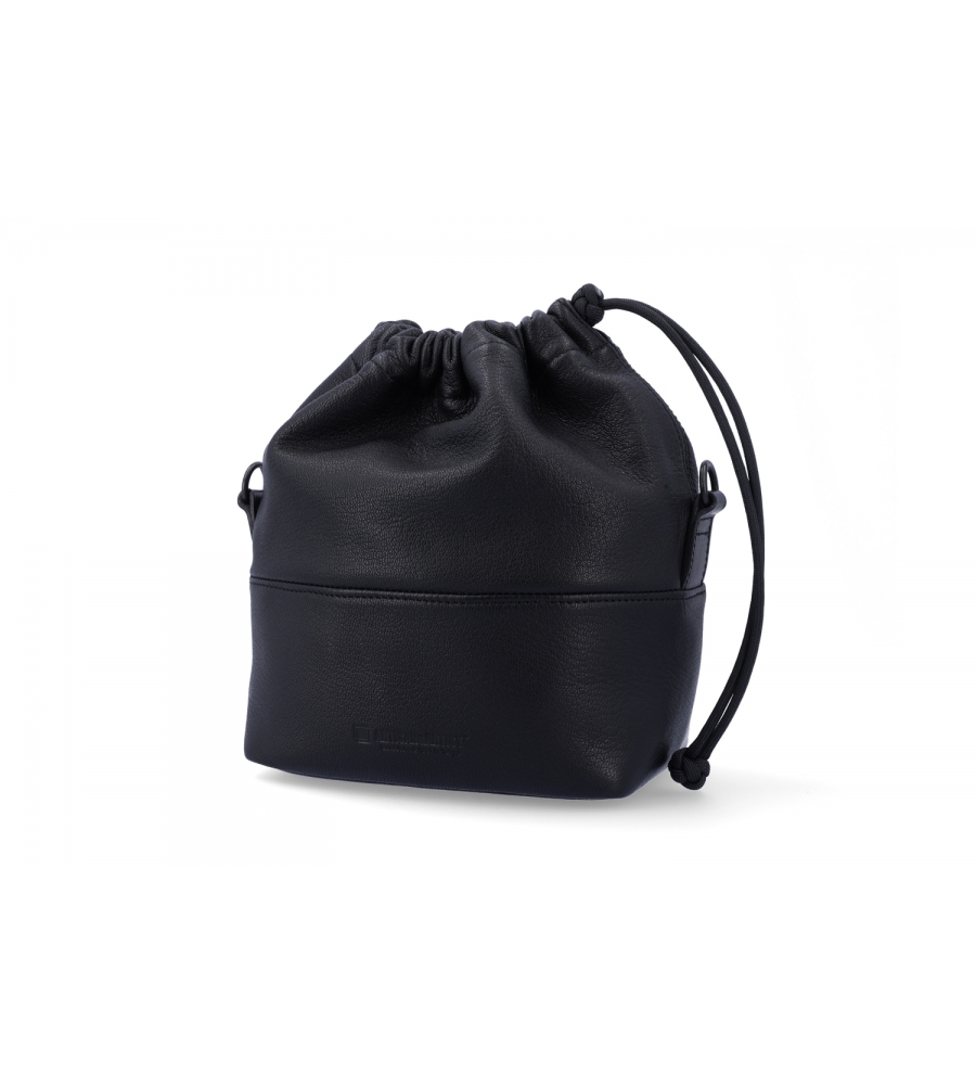 ACAM-CPL210 Camera Pouch Leather & Fabric - Black (L)