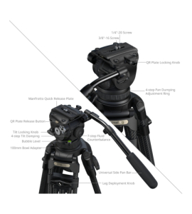 FSD18 FreeSpeed Heavy-Duty Carbon Fiber Tripod 5578
