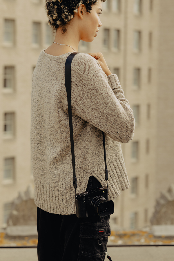 Leather Camera Strap Standard - Black