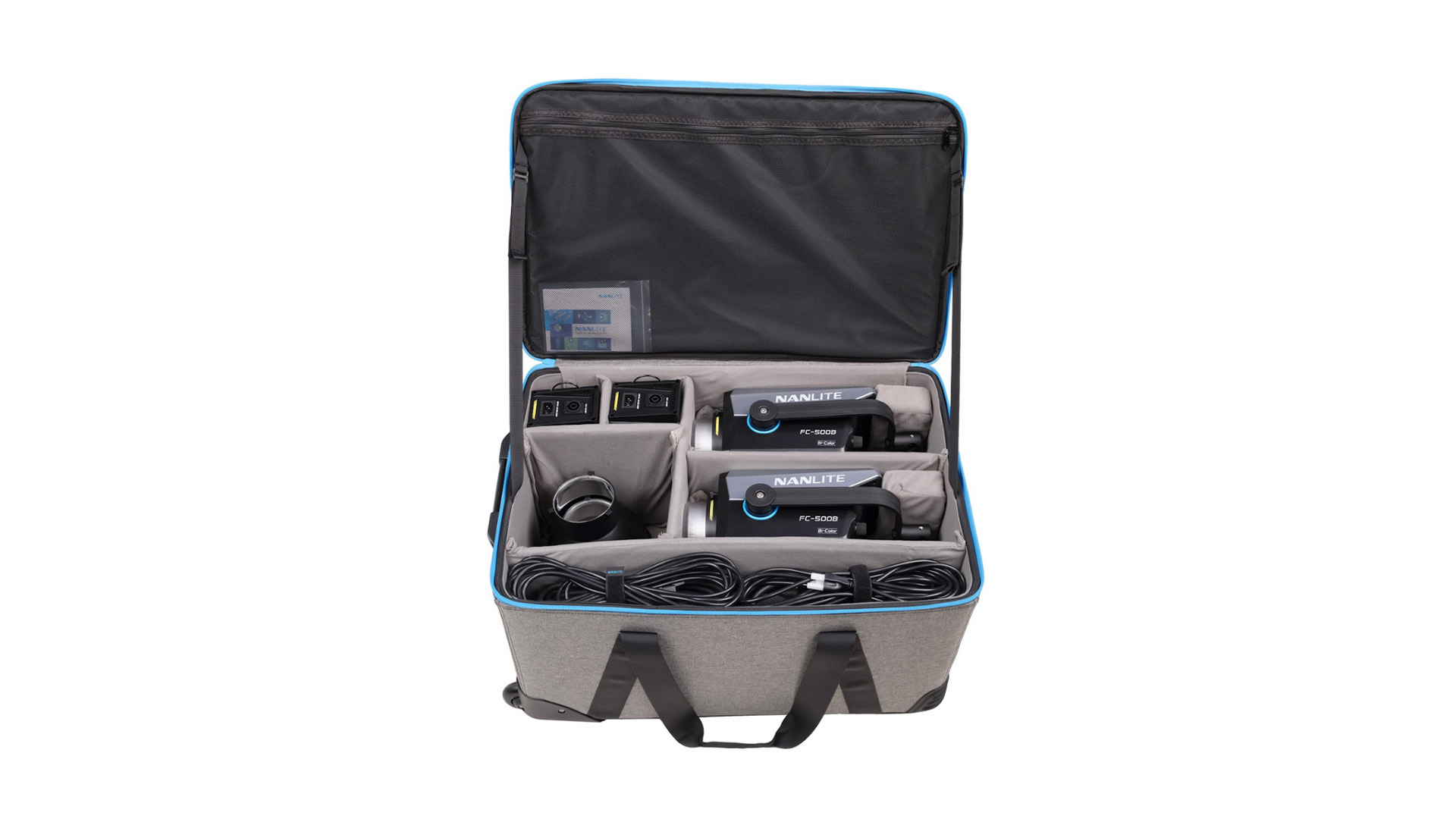 NANLITE FC-500B 2-Light Trolley Case Kit + Light Stand