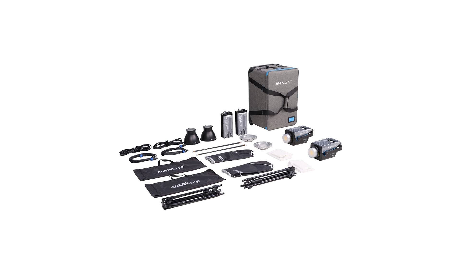 NANLITE FC-500B 2-Light Trolley Case Kit + Light Stand