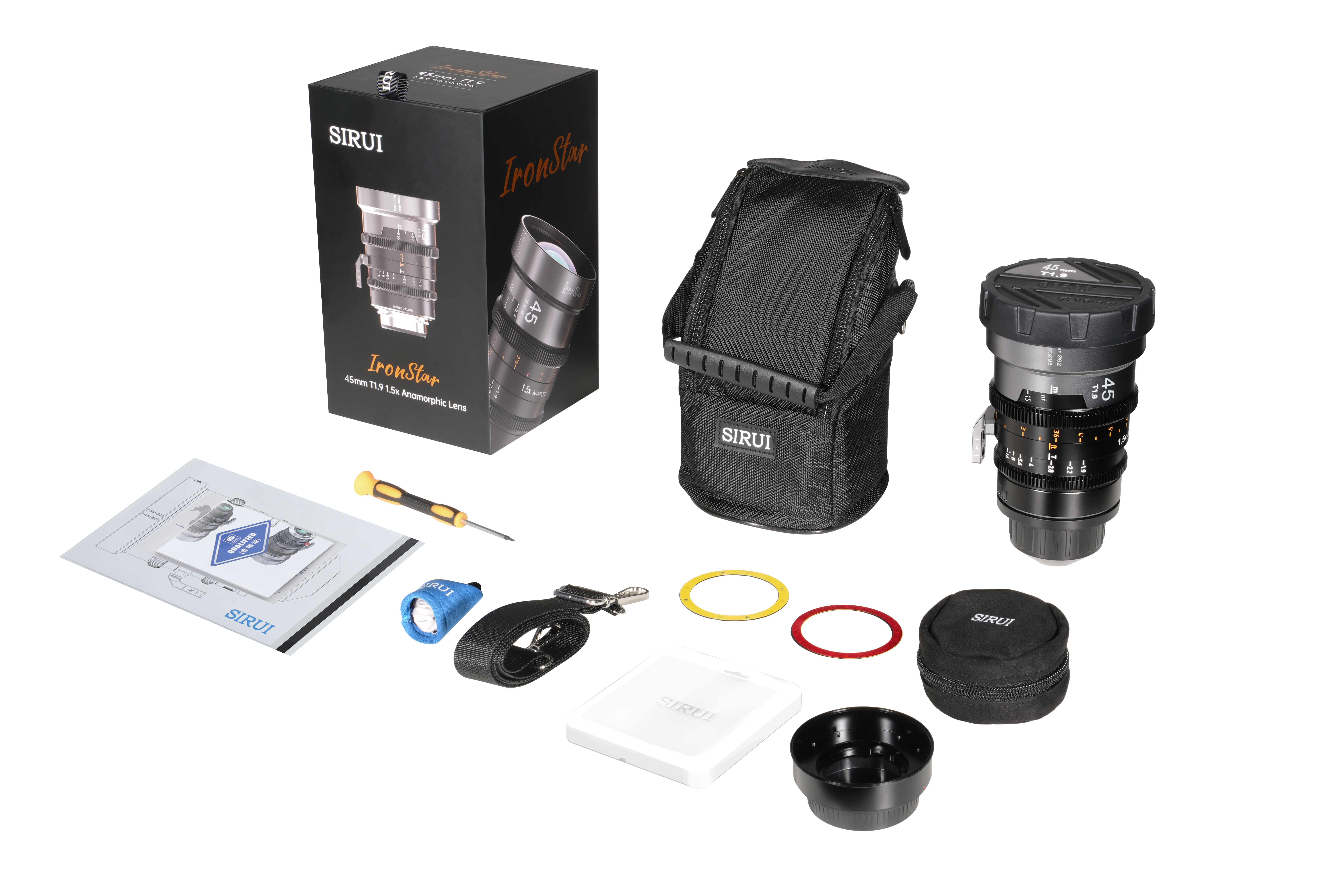 Sirui IronStar 45mm T1.9 1.5x Anamorphic Full Frame Cine Lens (PL / EF- Mount)- Neutral Flare