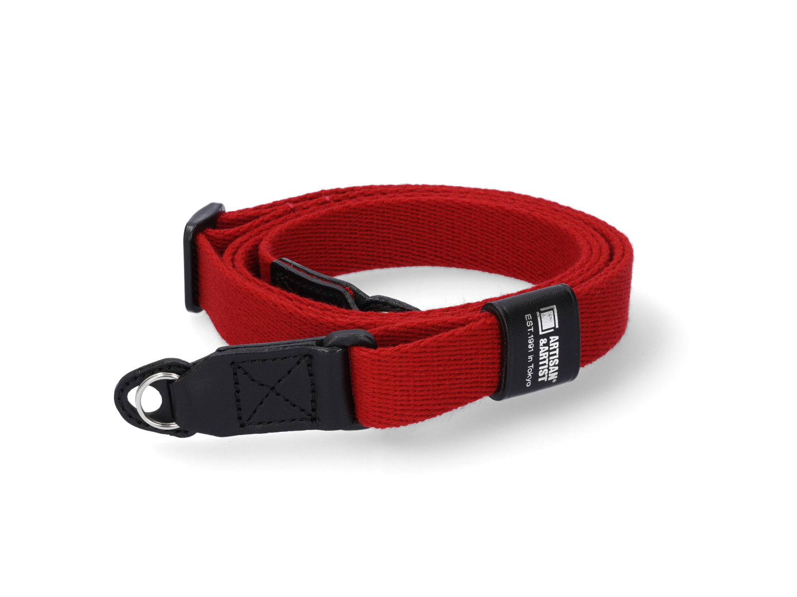 ACAM-100AA Slim and Soft Cloth Camera Strap (L) - Red
