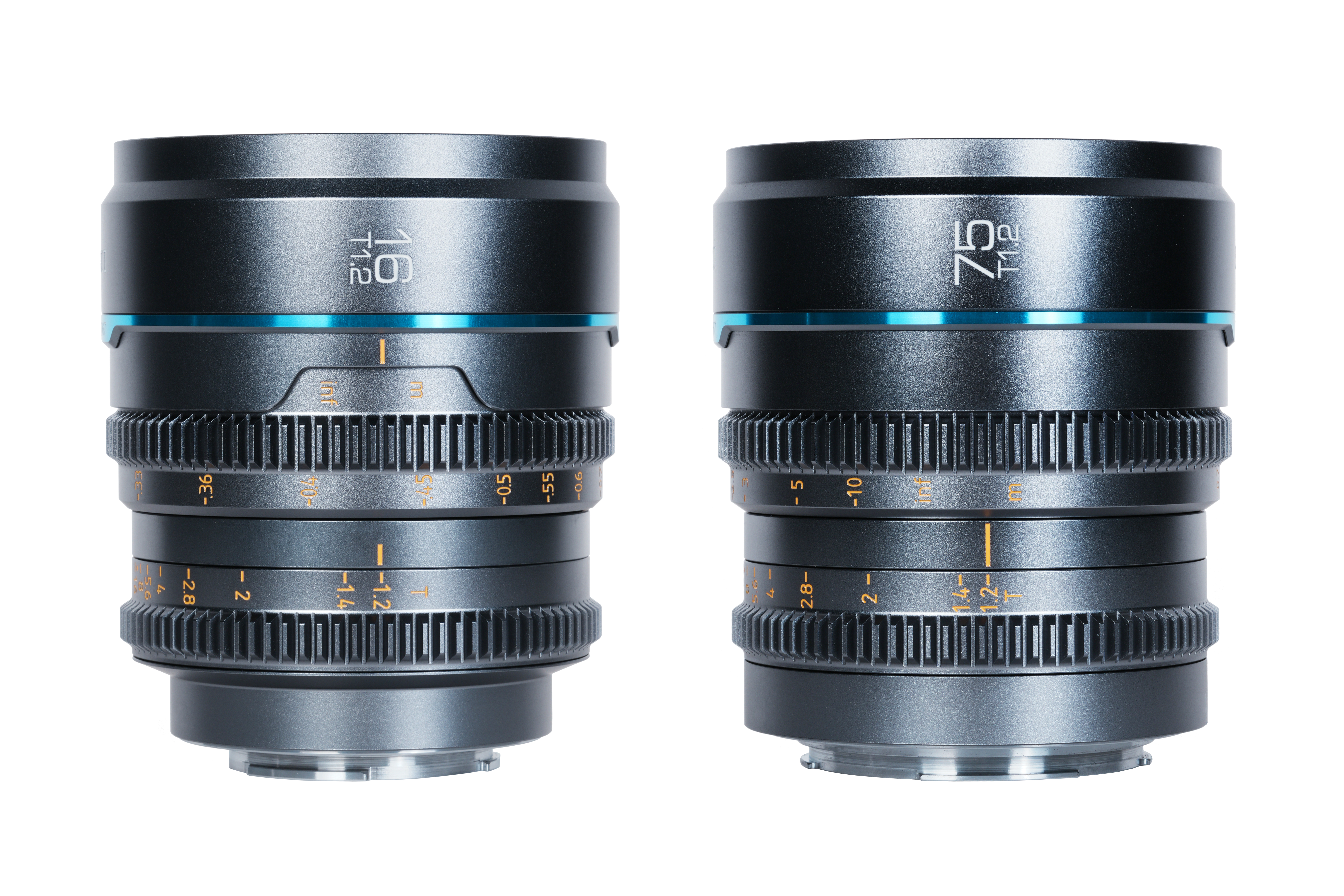 Sirui Nightwalker 16mm & 75mm T1.2 S35 MF Cine Lens Bundle (E Mount) - Grey