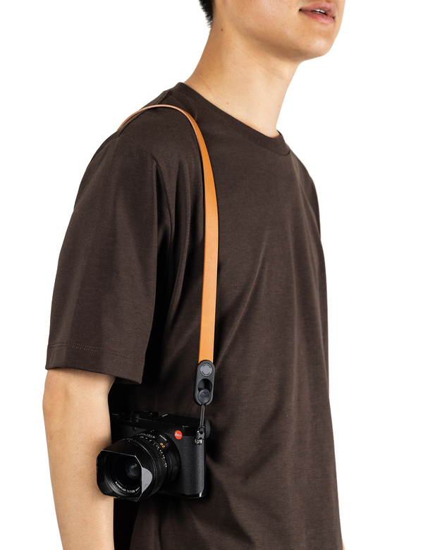 Leather Camera Strap Neck - Amber