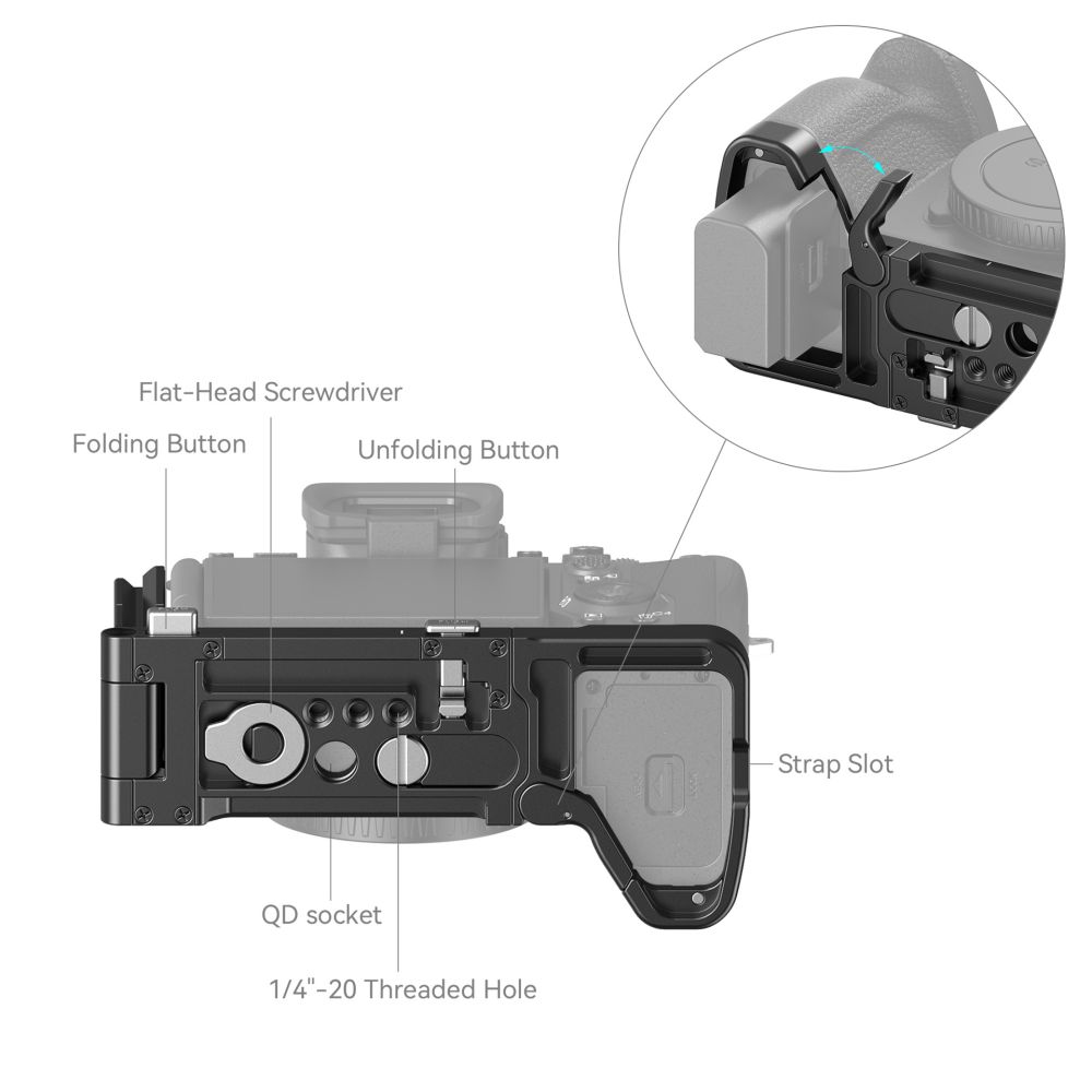 SmallRig Foldable L-Shape Mount Plate for Sony A7R V/A7 IV/A7S III 3984