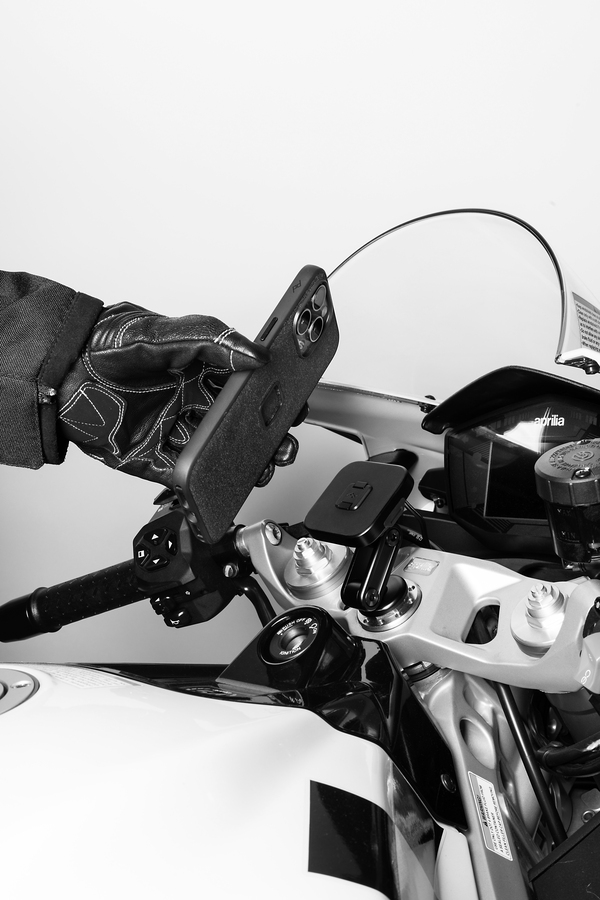 Motorcycle Charging Stem Mount - Black