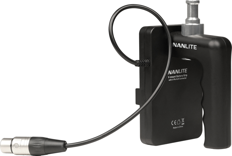 NANLITE V-Mount Battery Grip w. 4-Pin XLR Connector