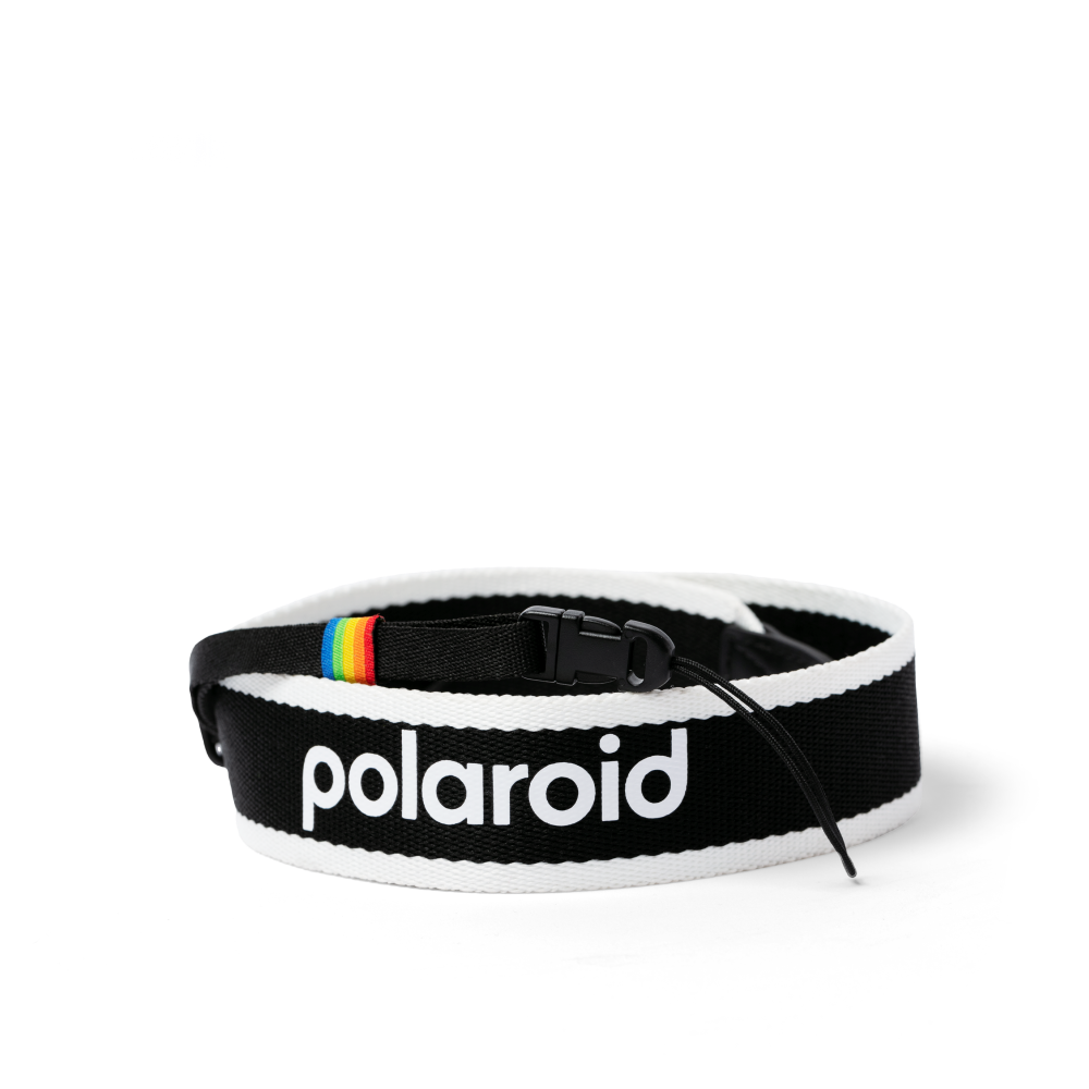 Polaroid Flat Strap - Black & White