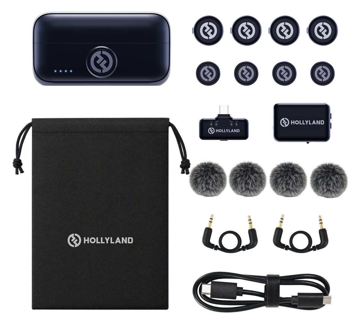 LARK M3 Combo 4TX&2RX (Space Gray, with Camera RX + USB-C RX) Wireless Microphone