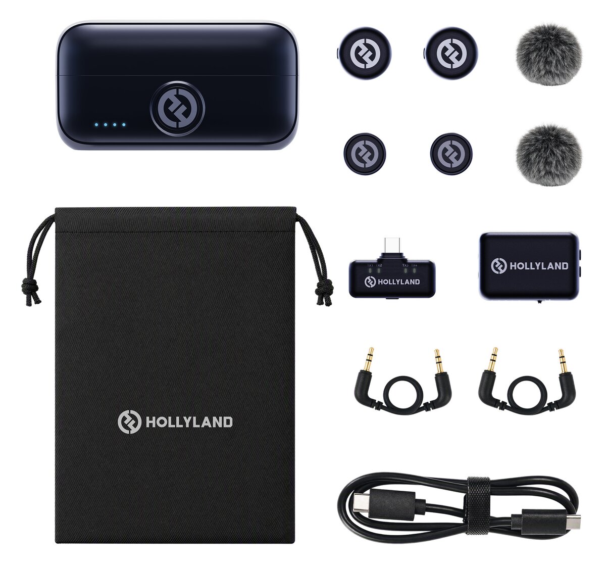 LARK M3 Combo 2TX&2RX (Space Gray, with Camera RX + USB-C RX) Wireless Microphone