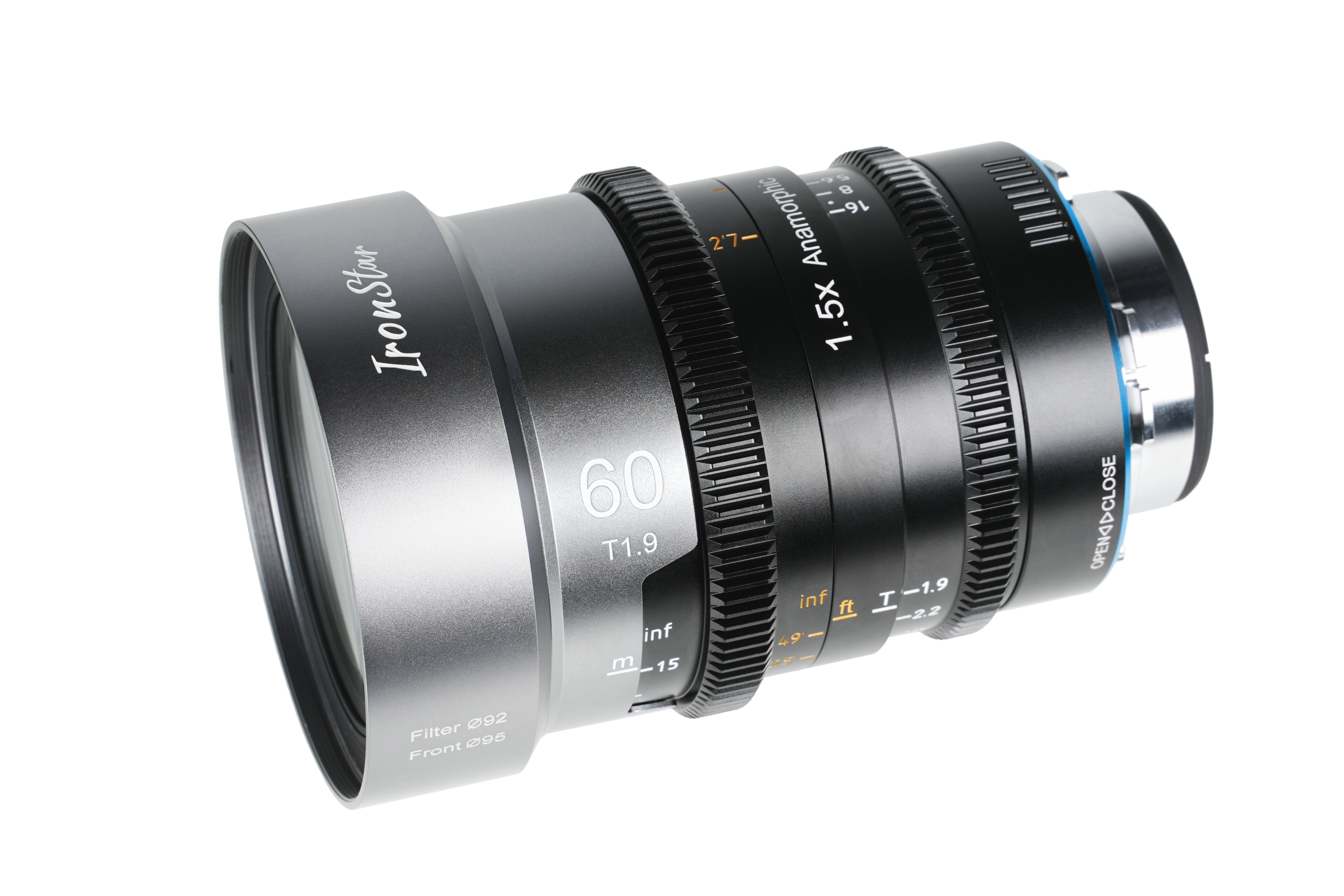 Sirui IronStar 60mm T1.9 1.5x Anamorphic Full Frame Cine Lens (PL / EF- Mount)- Blue Flare
