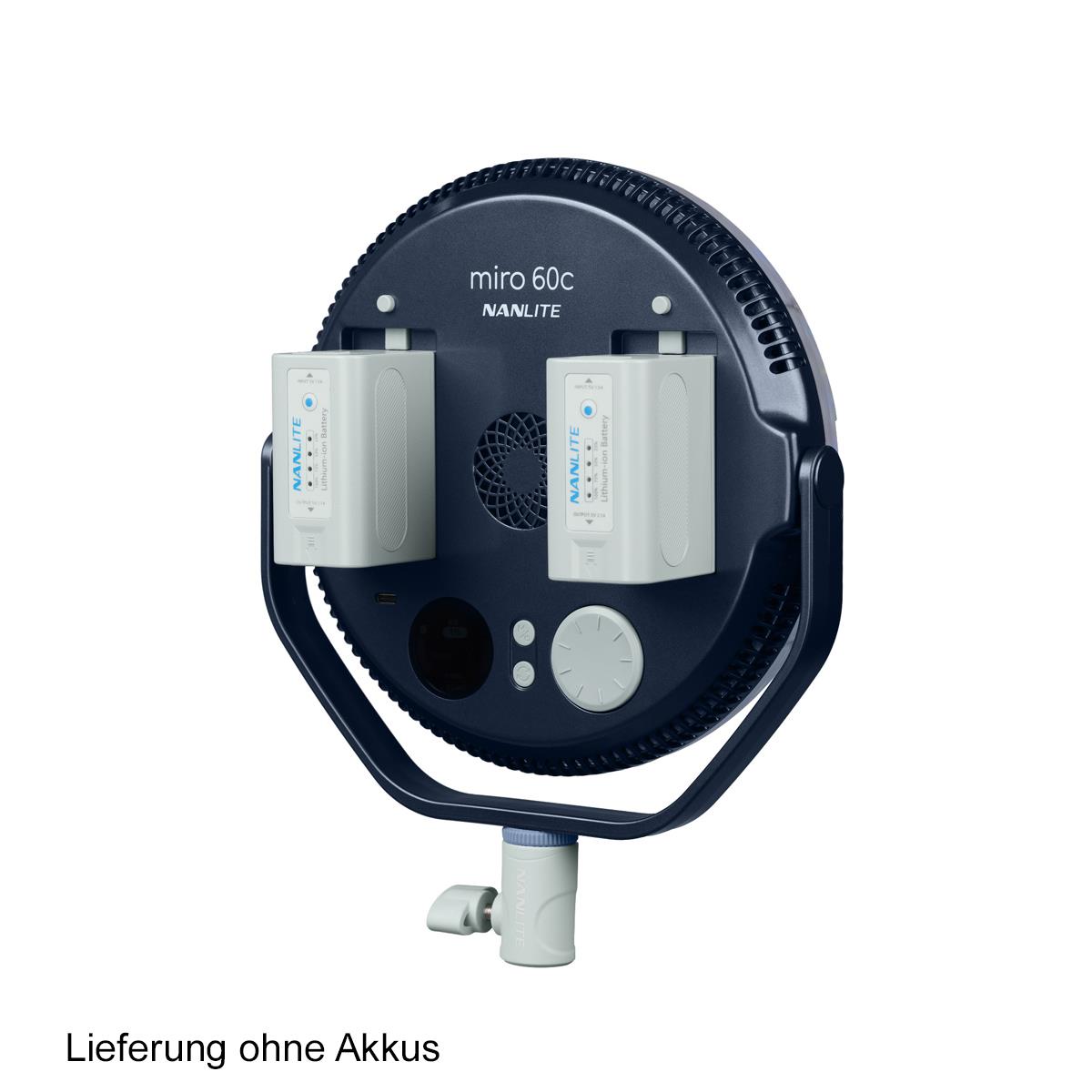 NANLITE miro 60c LED Full-color Round Panel Light - Midnight Blue