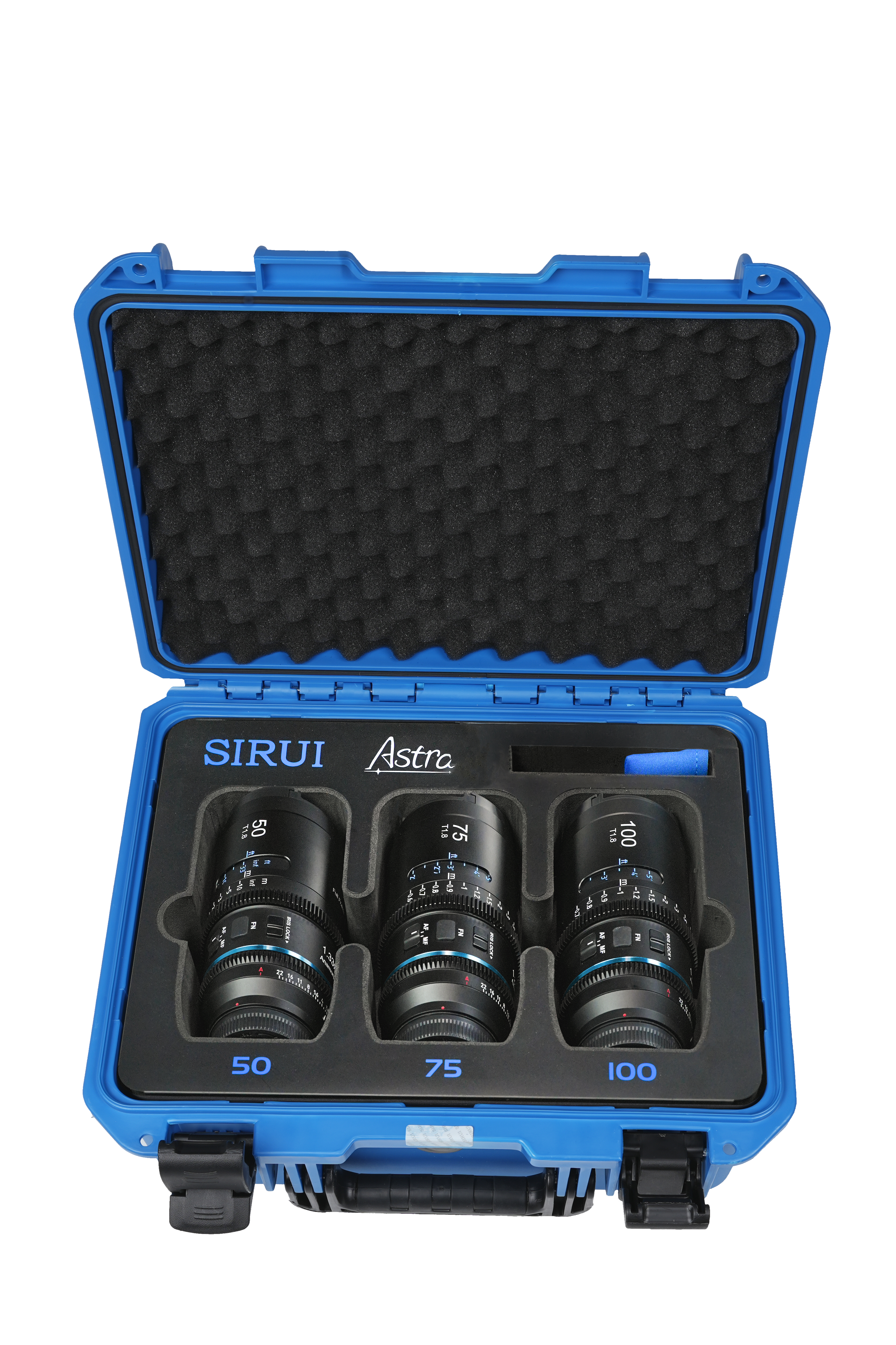 Sirui Astra 50/75/100mm AF FF Anamorphic Bundle (Z mount)-Blue Flare