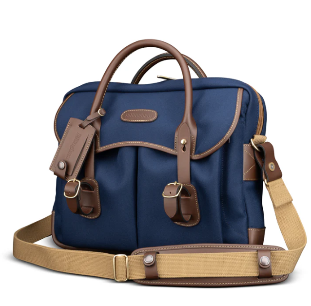 Thomas Brief Case - Navy Fibrenyte/Chocolate