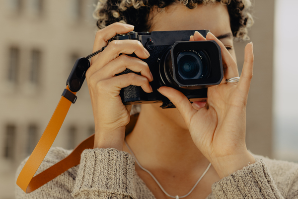Leather Camera Strap Standard - Amber