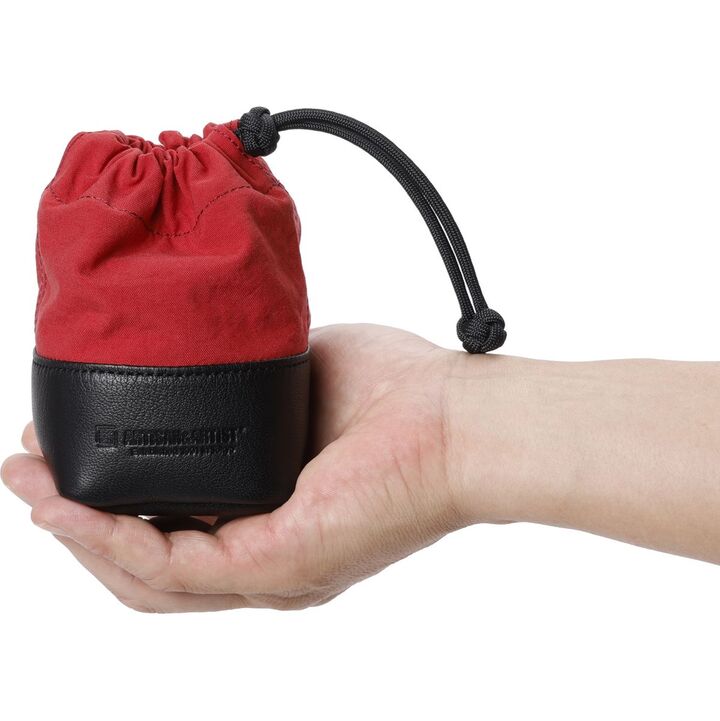Fabric Camera Lens Pouch - Red (S)