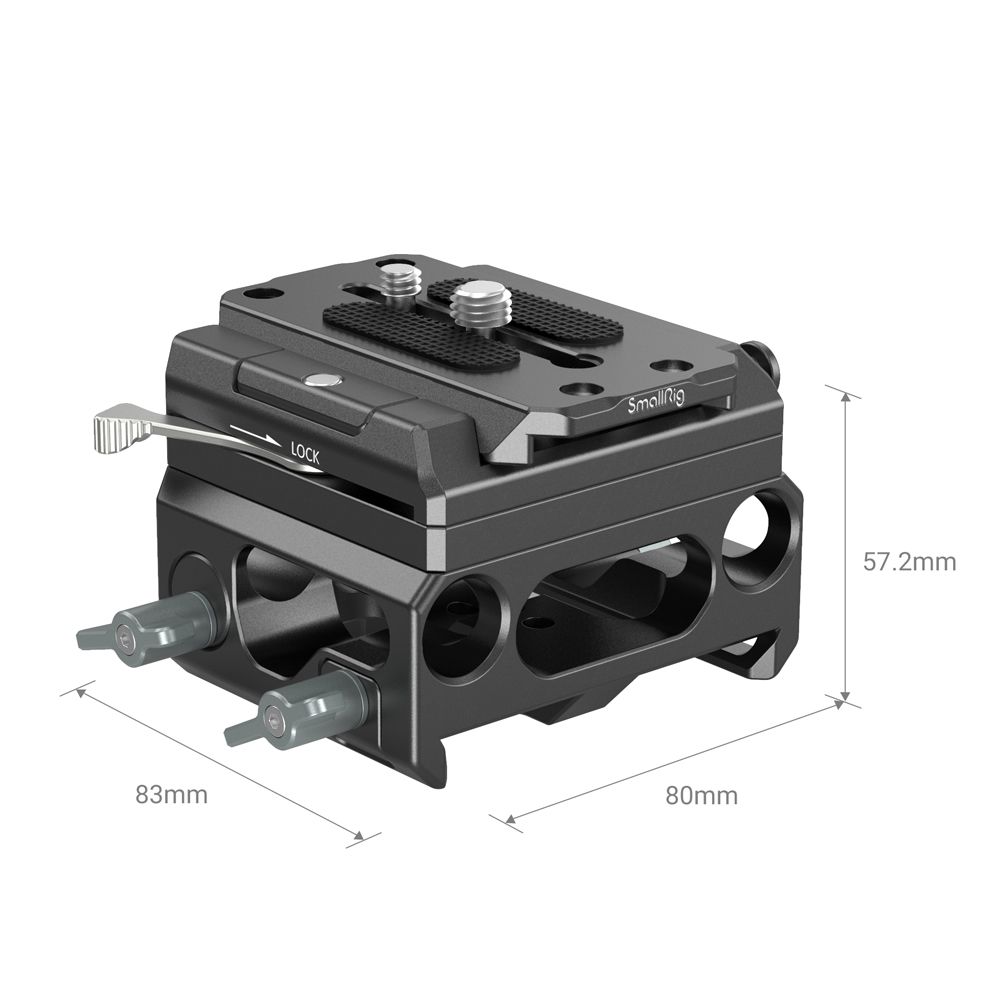 Lightweight Baseplate with Dual 15mm Rod Clamp (magnesium alloy) 3067