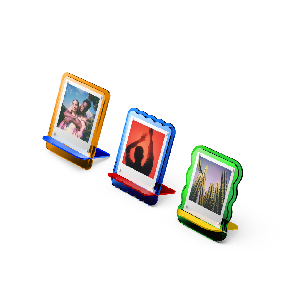 Polaroid Acrylic Photo Frame - Coloured - 3 Pack
