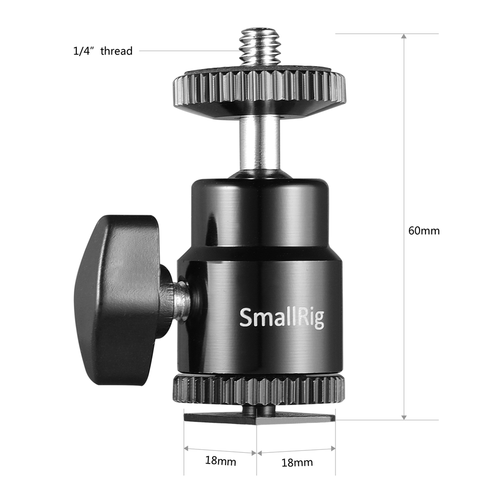 1/4" Camera Hot Shoe Mount with Additional 1/4" Screw (2 Stk) 2059