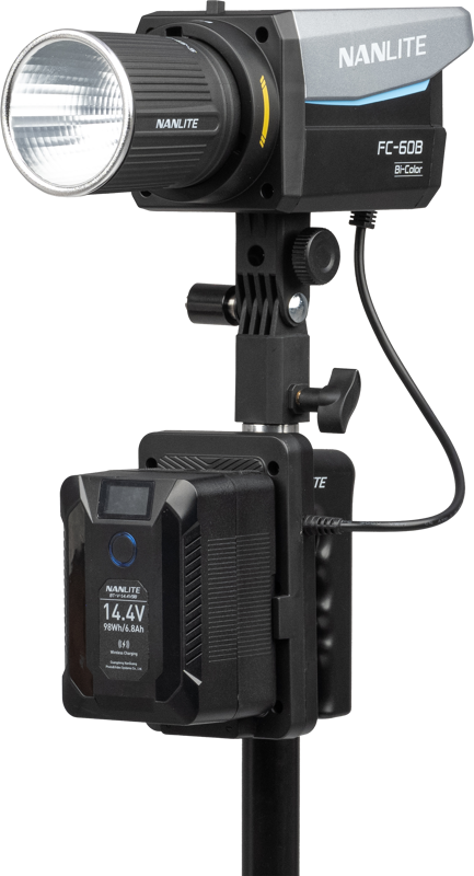 NANLITE V-mount Battery Grip w. DC Connector