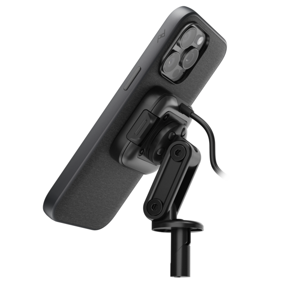 Motorcycle Charging Stem Mount - Black
