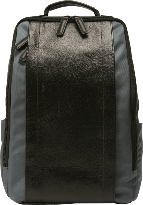 RR4-06C Leather Panel Backpack - Gray