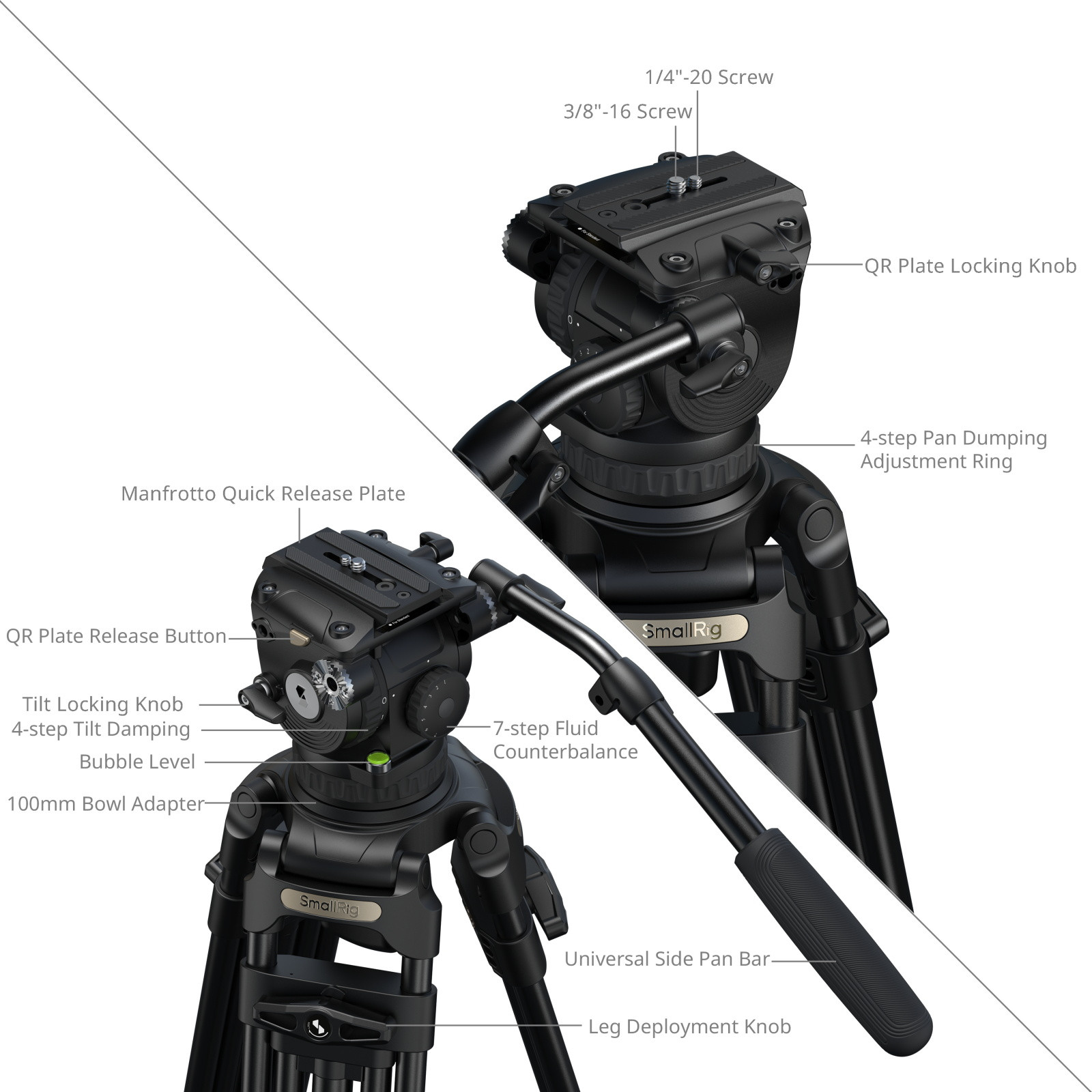 FSD18 FreeSpeed Heavy-Duty Aluminum Alloy Tripod 5577