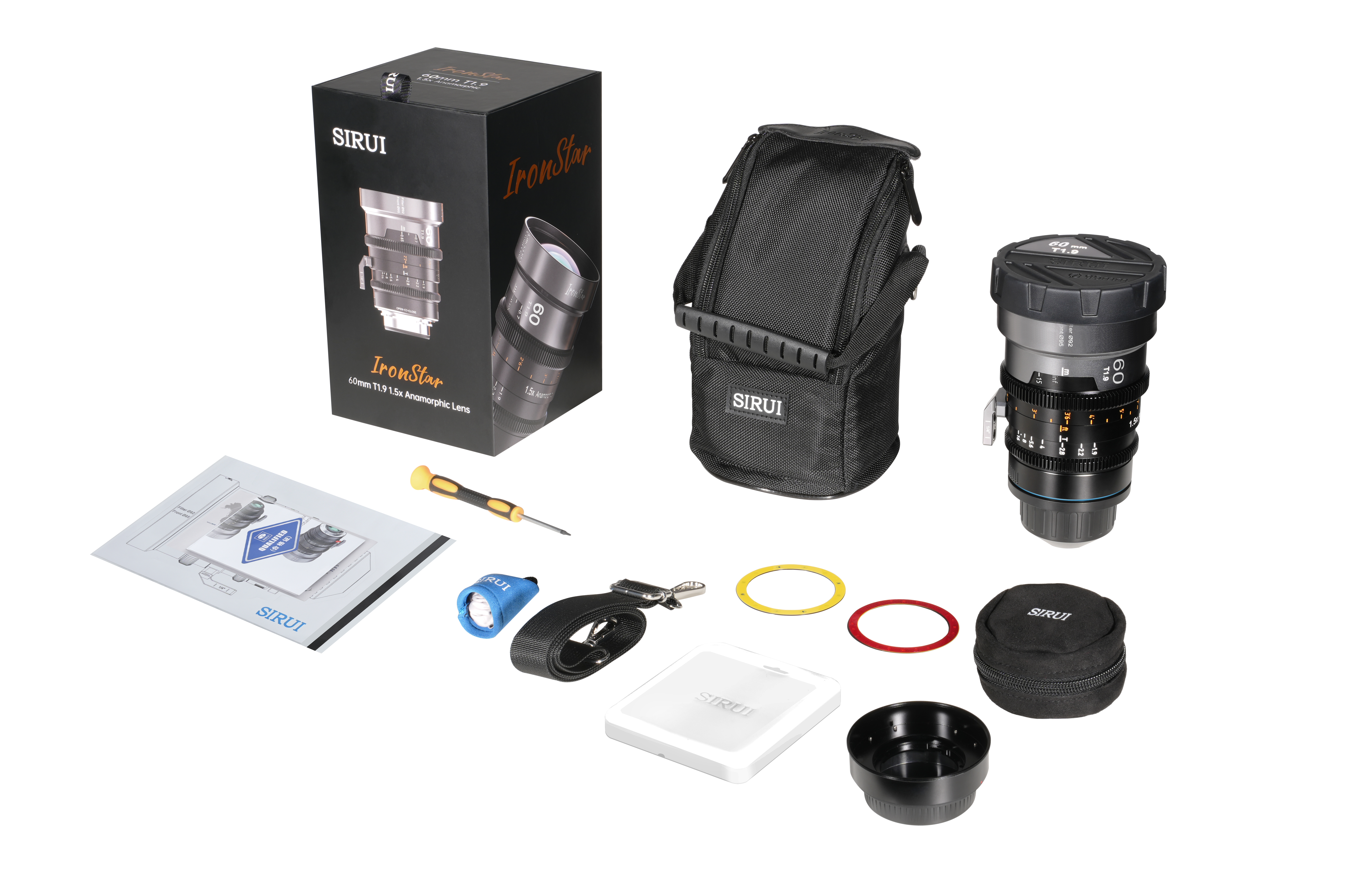 Sirui IronStar 60mm T1.9 1.5x Anamorphic Full Frame Cine Lens (PL / EF- Mount)- Blue Flare