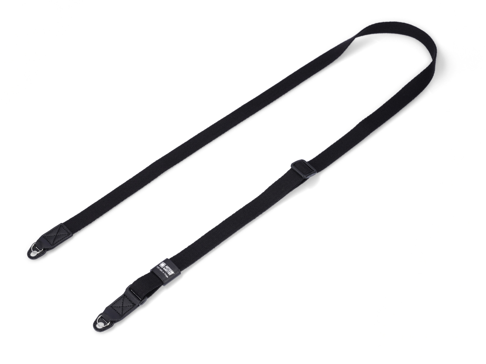 ACAM-100AA Slim and Soft Cloth Camera Strap (L) - Black
