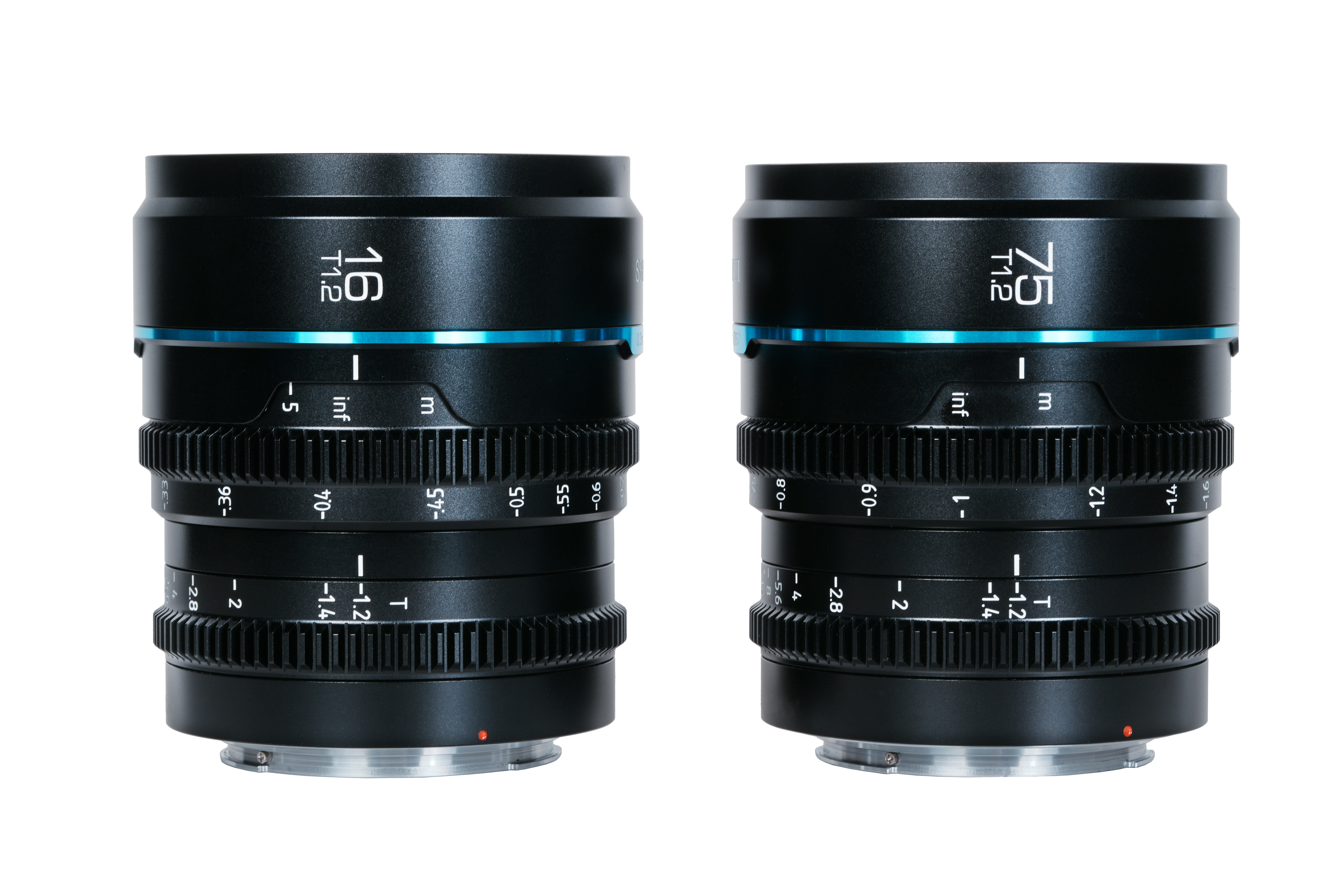 Sirui Nightwalker 16mm & 75mm T1.2 S35 MF Cine Lens Bundle (E Mount) - Black