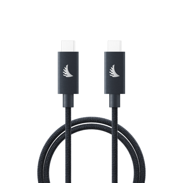 USB-C 4.0 Solid Flex Cable - Blue Gray 32cm