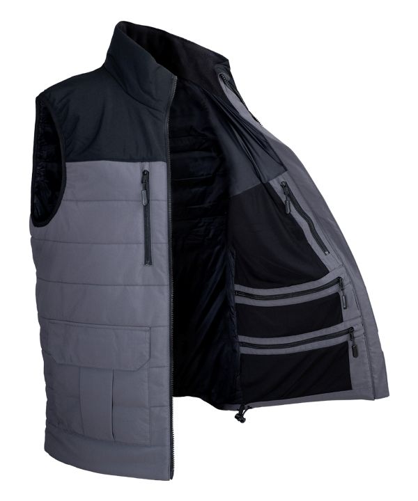 Insulated Camera Vest Charcoal - L