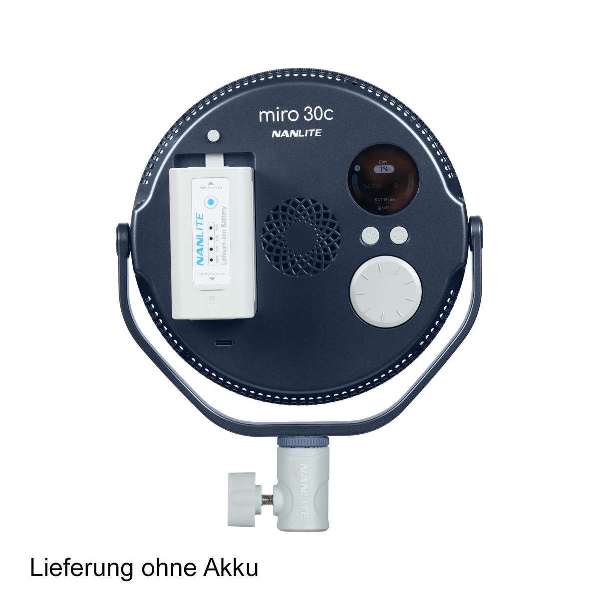 NANLITE miro 30c LED Full-color Round Panel Light - Midnight Blue