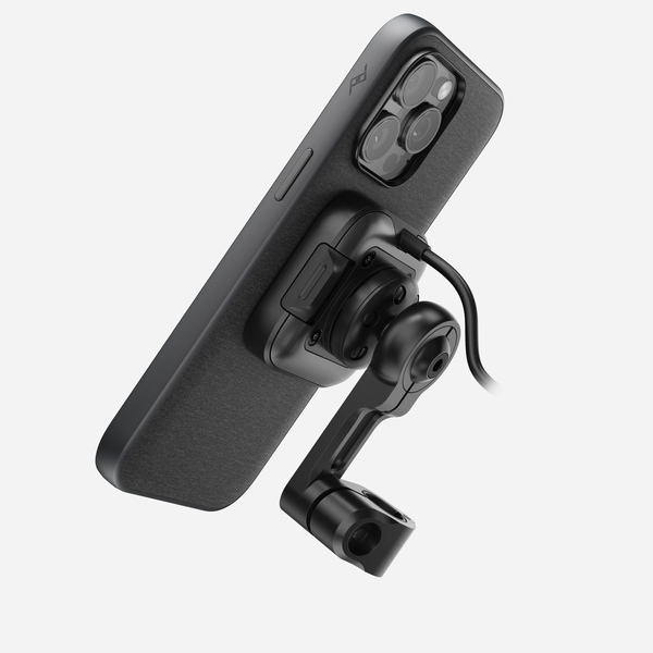Motorcycle Charging Mirror Mount - Black