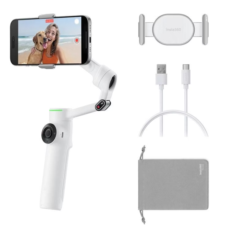 Insta360 Flow 2 AI Tracker Bundle - Summit White