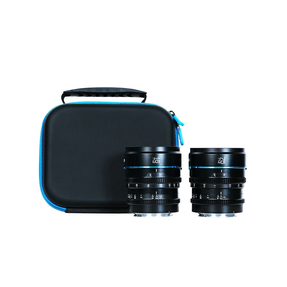 Sirui Nightwalker 16mm & 75mm T1.2 S35 MF Cine Lens Bundle (M4/3 Mount) - Black