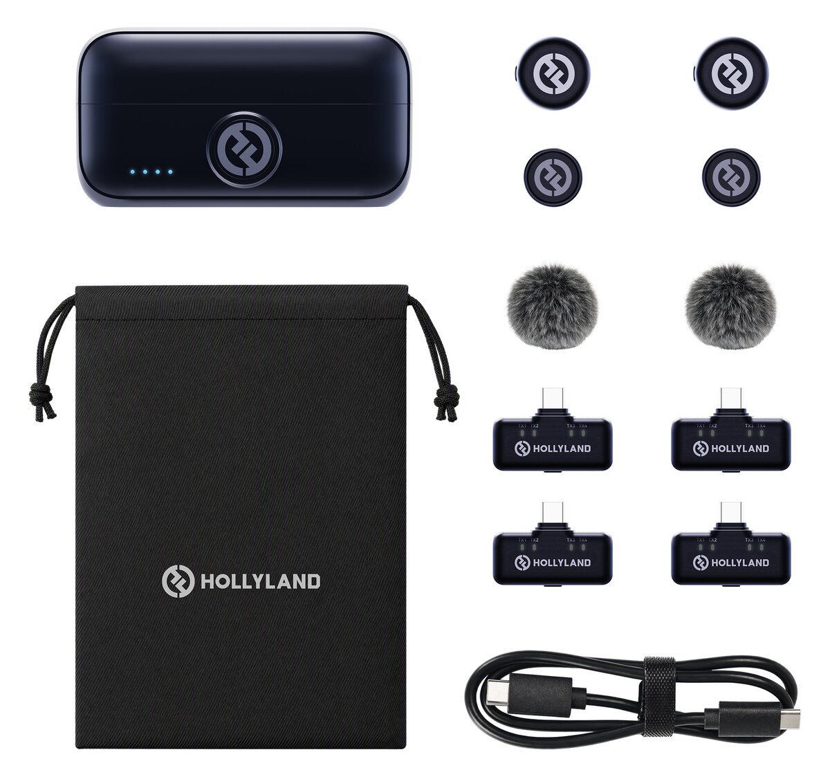 LARK M3 Combo 2TX&4RX (Space Gray, with USB-C RX*4) Wireless Microphone