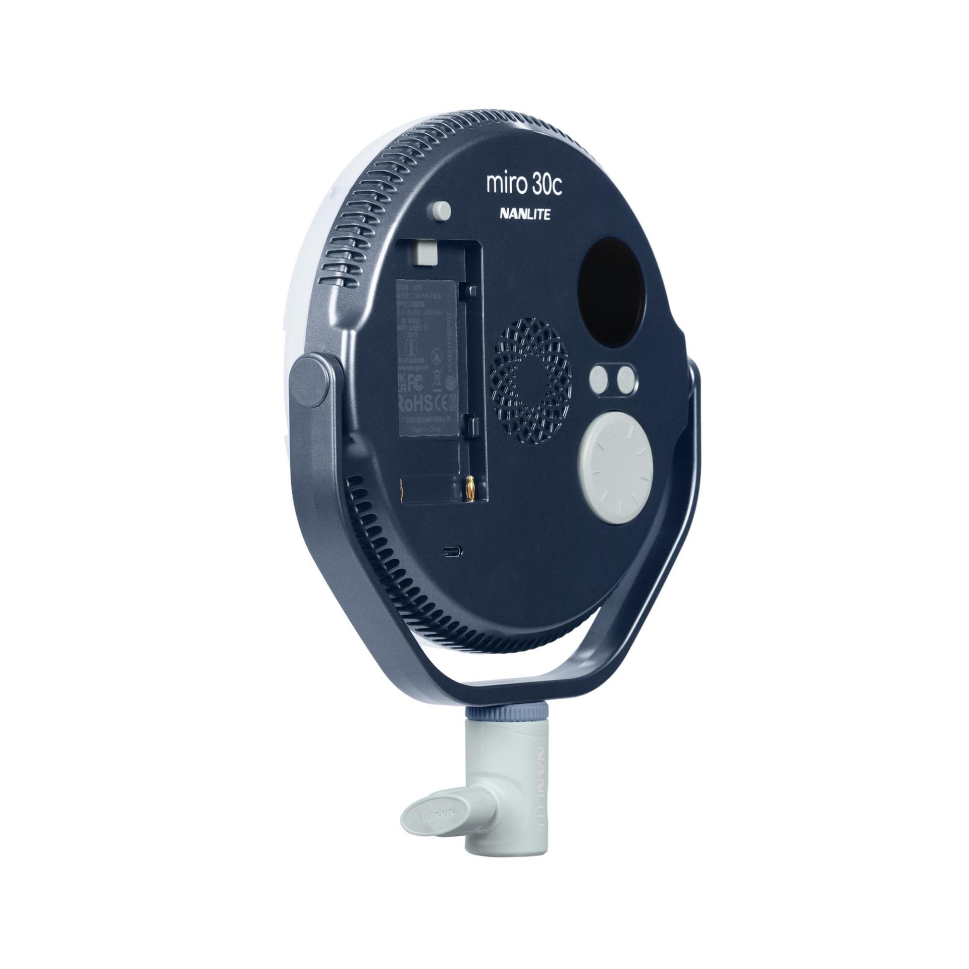 NANLITE miro 30c LED Full-color Round Panel Light - Midnight Blue