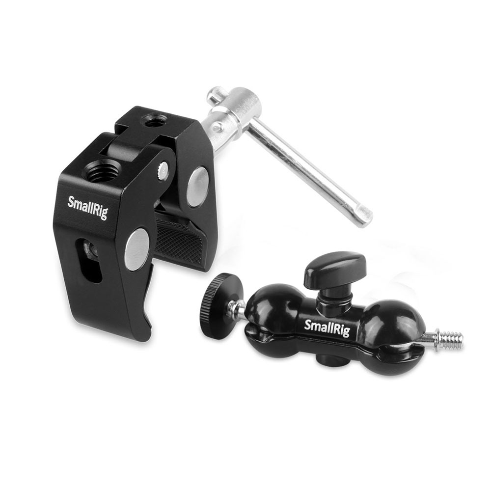 Multi-Functional double Ball Head with Clamp & 1/4" Screw 1138B