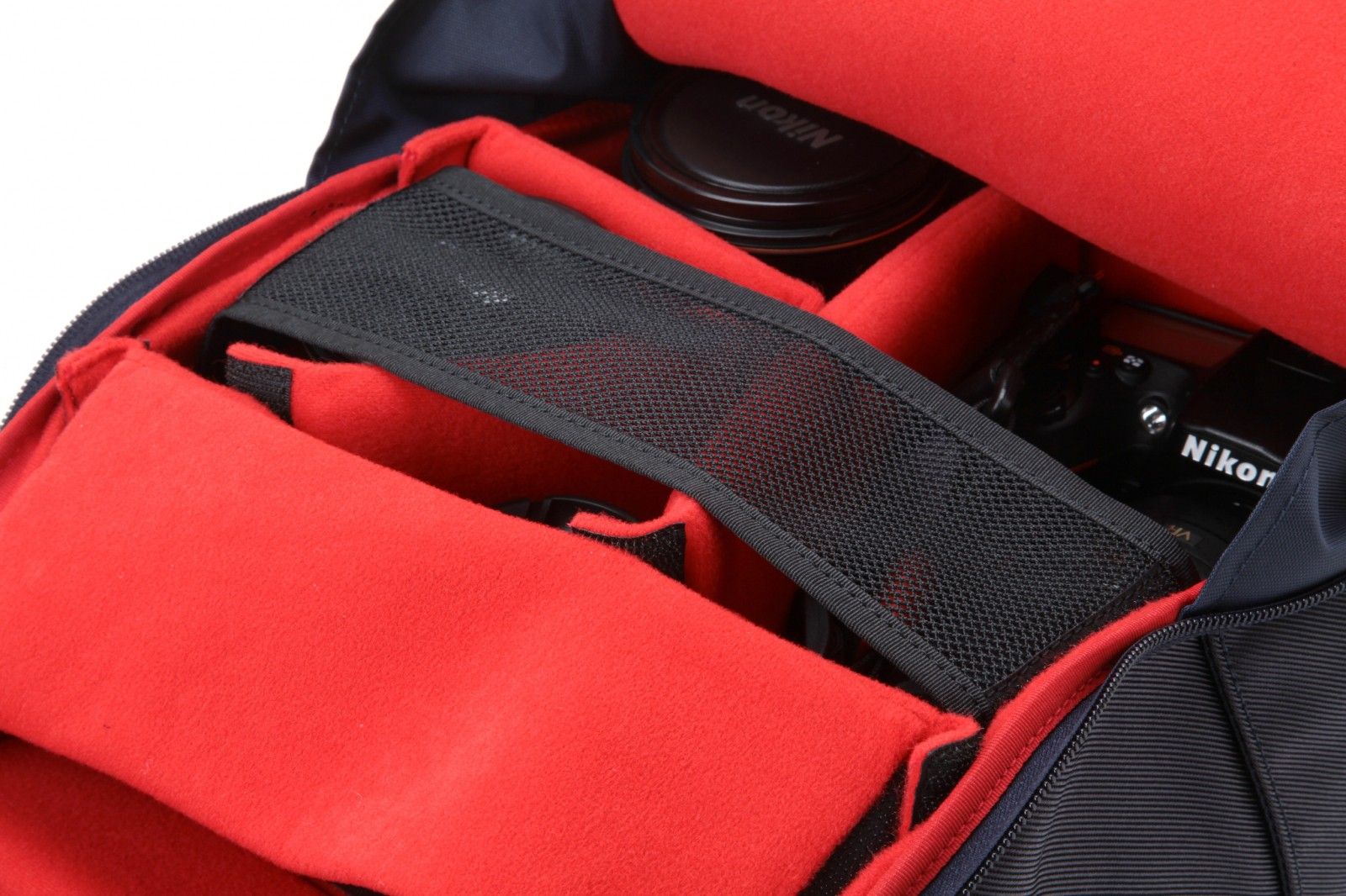 RR4-06C Leather Panel Backpack - Black