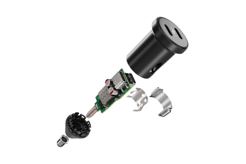 Mobile Dual Car Power Adapter 45W - Black