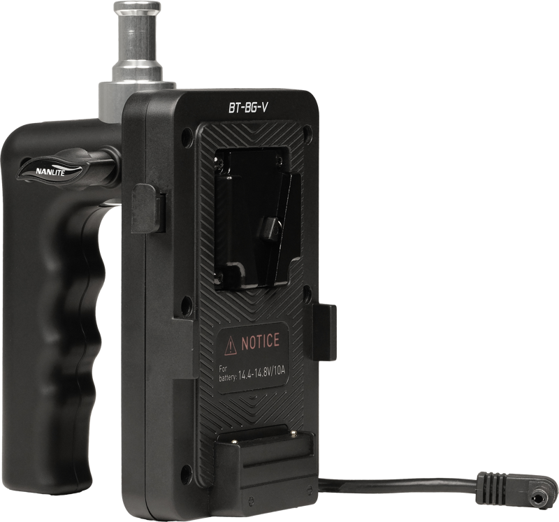 NANLITE V-mount Battery Grip w. DC Connector